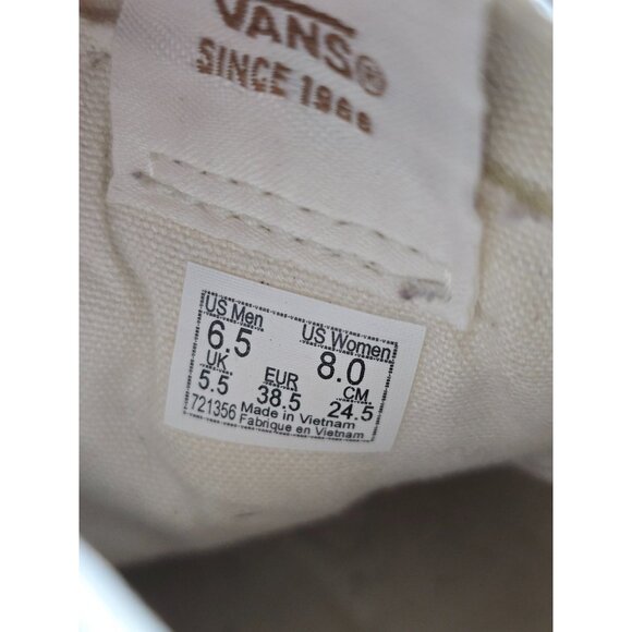 Vans Womens Eco Theory Sk8 Hi Tapered Top Cream Navy Shoes Sneakers Size 8 - Picture 8 of 8